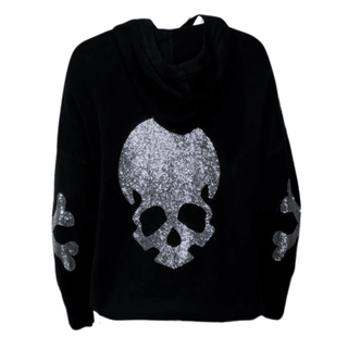 Diamante Skull Hoodie - Black