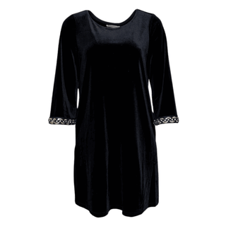 Bloom Black Velvety Tunic Dress