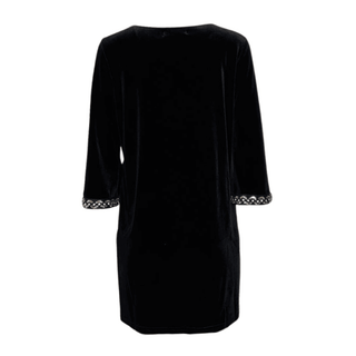 Bloom Black Velvety Tunic Dress