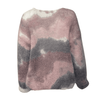 Mia Pink/Grey Marbled Mohair