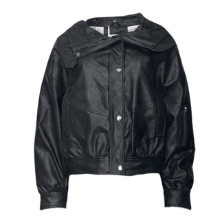 Scarlet Faux Leather Fur Bomber Jacket