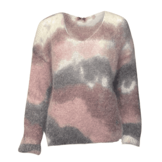 Mia Pink/Grey Marbled Mohair