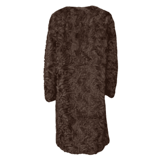 Teddy Brown Button Fur Coat