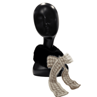 Faux Fur Neck Tie - Black