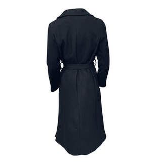 Nancy- Long Double Breasted Wool Coat Black