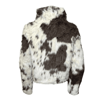 Jackie - Cowhide Print Faux Fur Jacket