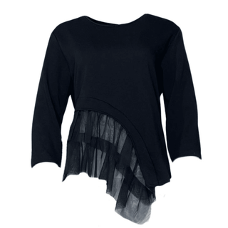 Sweetie Tulle Ruffle Top Black