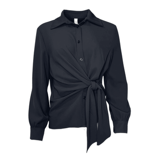 Esme Shirt with Side Tie - Black