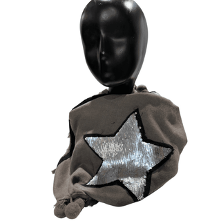 Reversible Star Scarf -Taupe- Super Soft