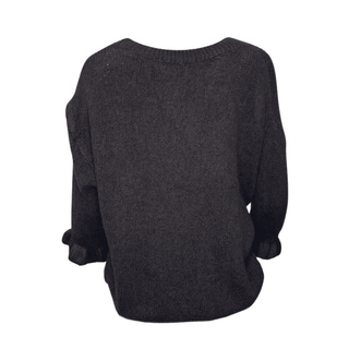 Daisy Ruffle Cuff Knit -Chocolate Brown