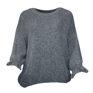 Daisy Ruffle Cuff Knit - Grey