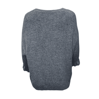 Daisy Ruffle Cuff Knit - Grey