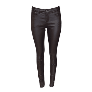 Alannah- Chocolate Brown Faux Leather Trouser