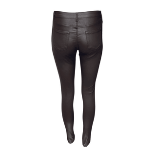 Alannah- Chocolate Brown Faux Leather Trouser