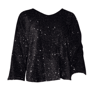 Nova Velvet Sequin Reversible Top - Chocolate