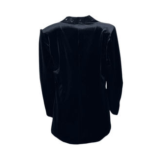 Rhea- Velvet Blazer-Black