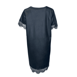 Seren- Faux Leather Dress- Black