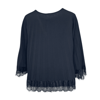 Arianna- Black Pleated Top