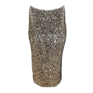 Tara- Sequin Midi Gold-Skirt
