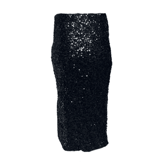 Tara- Sequin Midi Black -Skirt