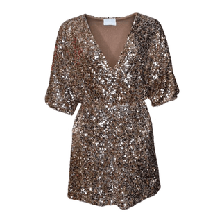 Samantha-Bronze Sequin -Playsuit