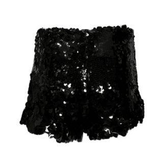 Jess-Black Sequin-Shorts