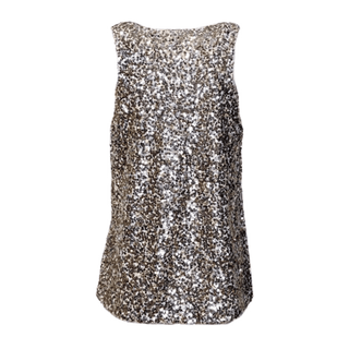 Michelle-Gold Sequin- Cowl Neckline