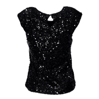 Roxy- Sequin Top - Black
