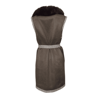 Kendra-Gilet Reversible- Fur Collar