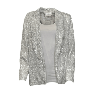 Tazmin- Cream Gold Sequin-Blazer