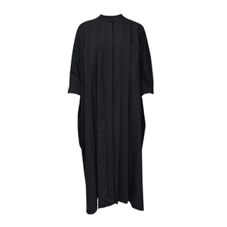 Malia Coat Dress With Pockets -Black