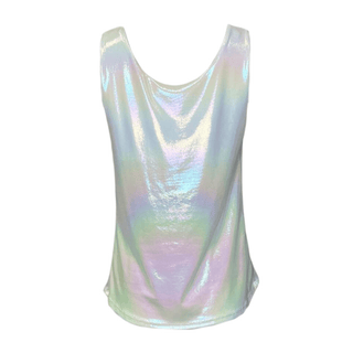 Kourtney- Shiny white -Cowl Neck