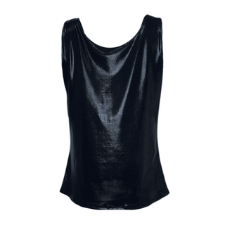 Kourtney- Shiny Black-Cowl Neck