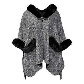 Kesha- Poncho/Coat- Houndstooth