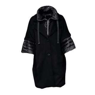 Holly Wool Puffa Coat- Black
