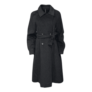 Audrey Wool Coat - Charcoal Grey Black
