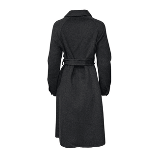 Audrey Wool Coat - Charcoal Grey Black