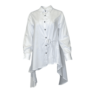 Izzy Stripe Tie Shirt- Cream