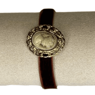 Cameo-Bracelet-Velvet Burgundy
