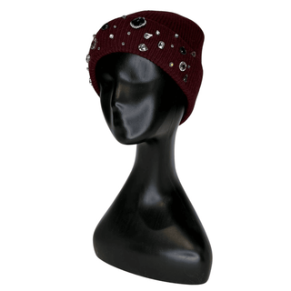 Gemstone-Burgandy-Beanie