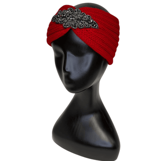Diamanté Headband -Red-Silver