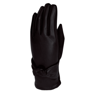 Brown-Faux Leather-Gloves