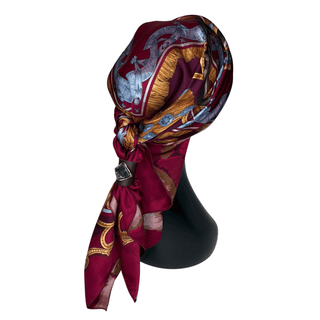 Satin -Scarf- Worn Many Ways- Red