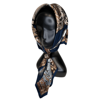 Satin -Scarf- Worn Many Ways- Blue