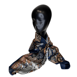 Satin -Scarf- Worn Many Ways- Blue