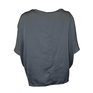 Heather- Charcoal Grey- Satin Blouse