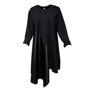 Selene -Dress- Faux Leather Panel