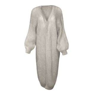 Pippa Long Mohair Cardigan - Cream