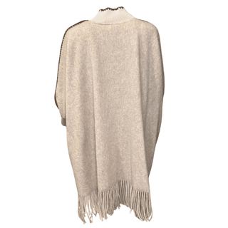 Tanya Tassle Poncho Zip - Cream