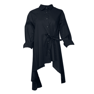 Izzy- Black Shirt-Ribbon Tie